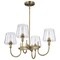Nuvo Brookside 4-Light Chandelier Vintage Brass Clear Glass 60/7885 - alternate 6